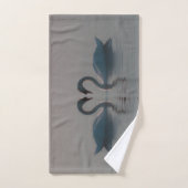 Les cygnes bleus doivent être amoureux (Serviette à main)