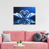 Les cygnes dans l'amour toile enveloppée (Insitu(Salon))