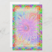 Les dahlias peints ont rayé la papeterie (Devant / Derrière)