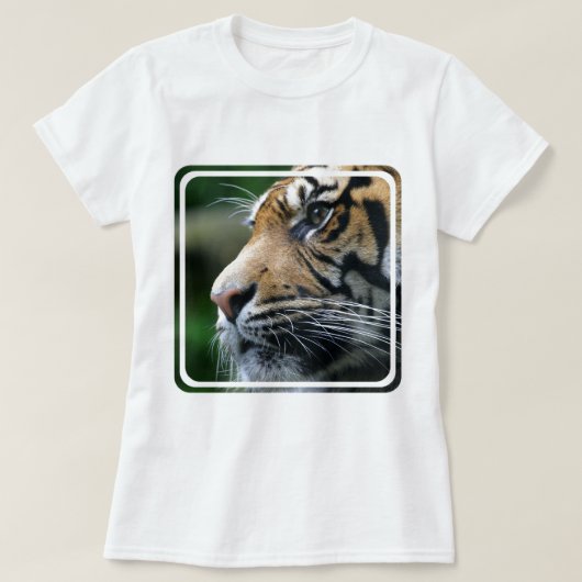 Les dames d'image de tigre ont adapté le T-shirt (Design devant)