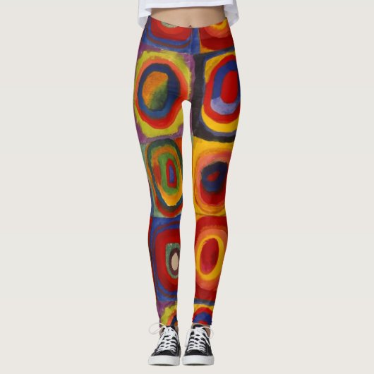 Les dames Leggings avec les Carrés de Kandinsky (Devant)