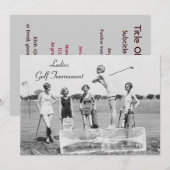 Les Dames Qui Glissent Sur La GLACE ! Invitations (Devant / Derrière)