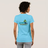 Les dames Turquoise sauter le T-shirt du Sommet (Dos entier)