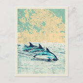 Les dauphins dans l'océan Atlantique Carte postale (Devant)