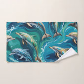 Les dauphins nagent (Serviette à main)