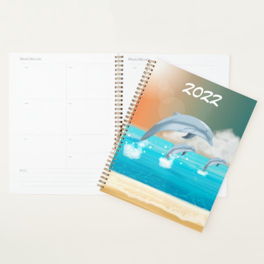 les dauphins qui brassent dans l'océan (Devant avec enveloppe)