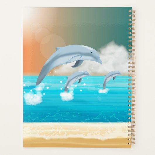 les dauphins qui brassent dans l'océan (Dos)