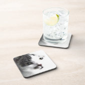 Les dessous de verre en gros plan de visage (Côté Droit)