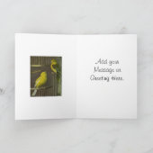 Les deux Canaries peignant la carte de voeux   (Intérieur)