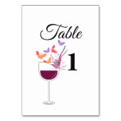 les deux côtés, vin, carte de table (Dos)