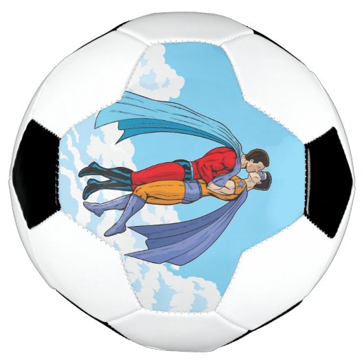 Les deux superhéros de SlipperyJoe embrassant un v (Tourné)