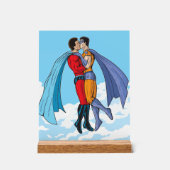 Les deux superhéros de SlipperyJoe embrassant un v (Recto)