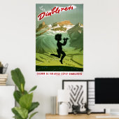Les Diablerets, Suisse, Poster Vintage voyage (Bureau à domicile)