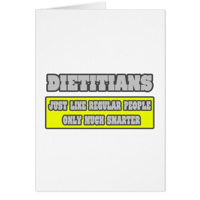 Les diététistes...beaucoup plus intelligents (Devant)