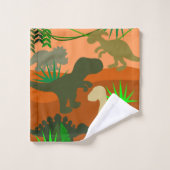 Les dinosaures dans la nature (Gant de toilette)