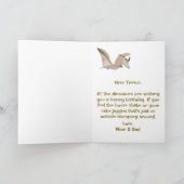 Les Dinosaures Souhaitent Un Enfant Bonne Carte D' (Intérieur)