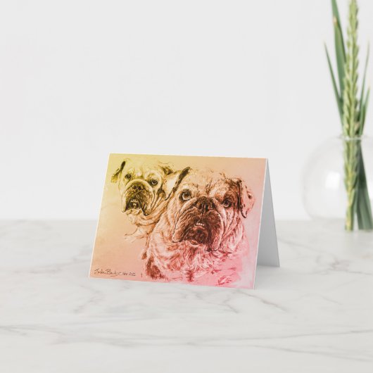 "Les Divas Chauves" Pack de Cartes de Notes Pliées (Devant)