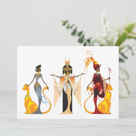 Les divas des invitations de l'Egypte (Debout devant)