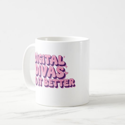 Les Divas Numériques font mieux Mug - Drôle Tech G (Devant gauche)