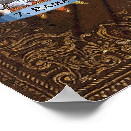 Les Dix Avatars De Vishnu - Impression Cadrée Pers (Coin)