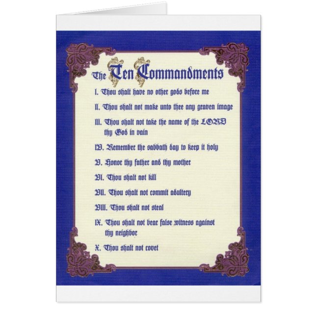 LES DIX COMMANDEMENTS (Devant)