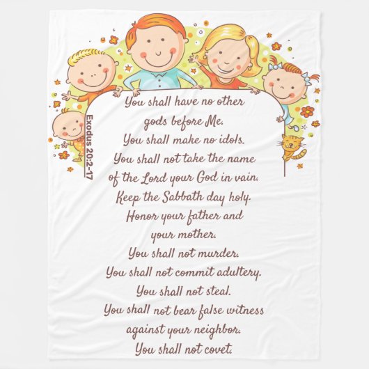 Les Dix Commandements - Couverture en polaire, 60" (Devant)