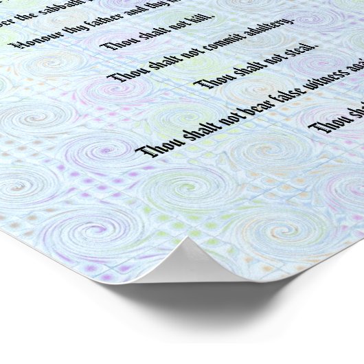 Les Dix Commandements - Poster Aqua Twists (Coin)
