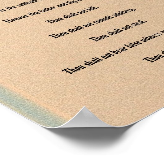 Les Dix Commandements - Poster de la colonne de pi (Coin)