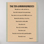 Les Dix Commandements - Poster de la colonne de pi (Devant)