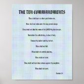 Les Dix Commandements - Poster de la Grille Bleue (Devant)