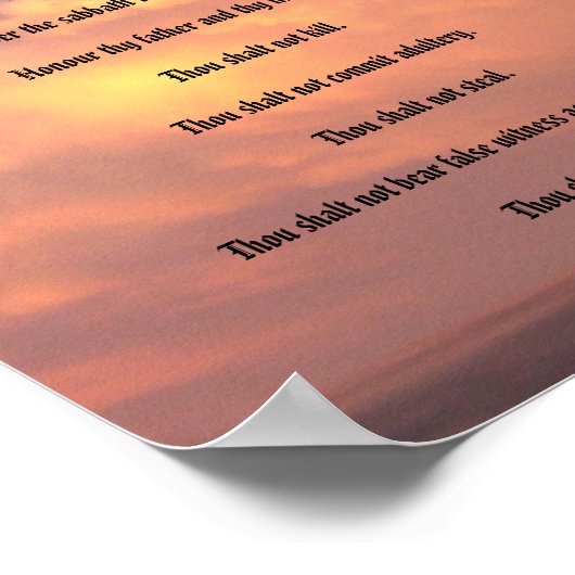 Les dix commandements - Poster du coucher du solei (Coin)