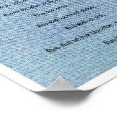 Les Dix Commandements - Poster du Denim Bleu (Coin)