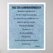 Les Dix Commandements - Poster du Denim Bleu (Devant)