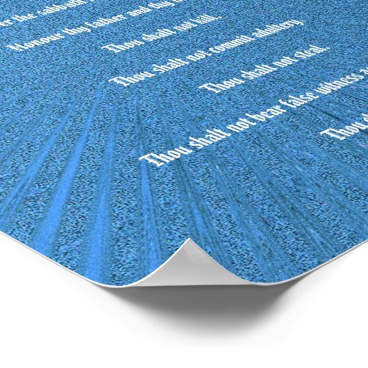 Les Dix Commandements - Poster en Spray Bleu (Coin)
