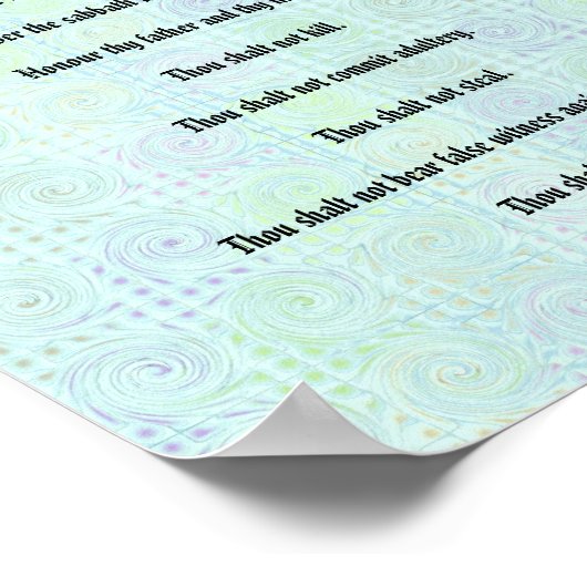 Les Dix Commandements - Poster Greenish Twists (Coin)