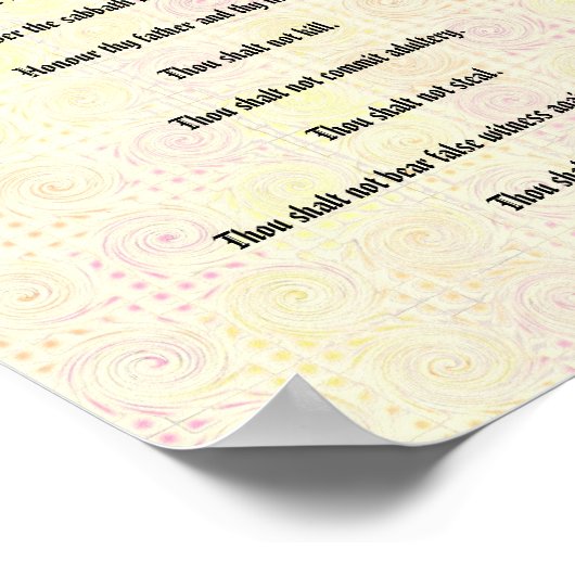Les Dix Commandements - Poster Jaune Twists (Coin)