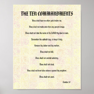 Les Dix Commandements - Poster Jaune Twists