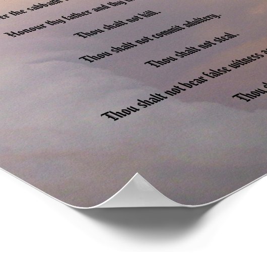 Les Dix Commandements - Poster Nuages Météo (Coin)