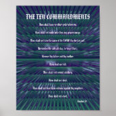 Les Dix Commandements - Poster Turquoise Spikes (Devant)