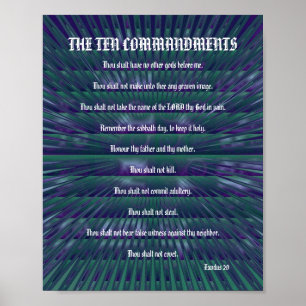Les Dix Commandements - Poster Turquoise Spikes