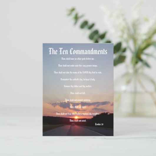 Les dix commandements - Sunset #3 Carte postale (Debout devant)