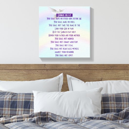 Les Dix Commandements - Toile Enveloppée (Gloss) (Insitu(Chambre))