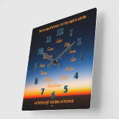 Les Douze Apôtres de Jésus Carré Horloge murale (Angle)