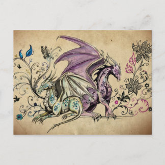 Les dragons fleuris - briefkaart
