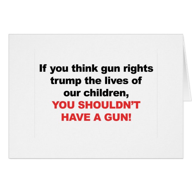Les Droits D'Armes Sur Les Enfants ? Tu ne devrais (Devant horizontal)