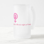 Les droits de la femme sont tasse en verre givré (Devant droit)
