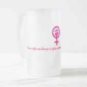 Les droits de la femme sont tasse en verre givré (Devant gauche)