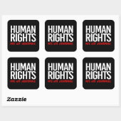 Les droits de l'homme ne sont pas des autocollants (Feuille)