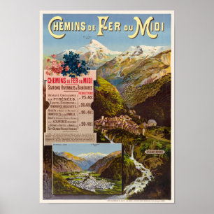 Les Eaux-Bonnes France Poster vintage 1900