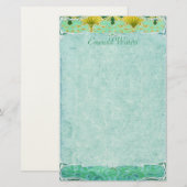 Les eaux vertes - papeterie de Nouveau d'art (Devant / Derrière)